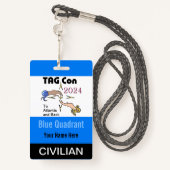 ラベルコン2024 - Blue Quadrant – 民間バッジ バッジ (裏面ランヤード)