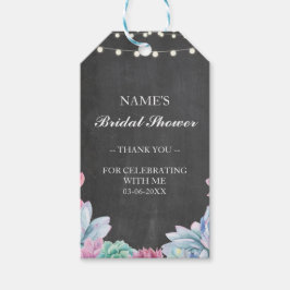 ラベルサンキュービーフパステルスキュレントブライダルシャワー ギフトタグ