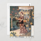 ラベルジャルディニエール – 9月 – ユージェーヌグラスアセット ポストカード (正面/裏面)