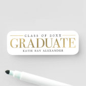 ラベルスタイリッシュの卒業記号タグ 名札 (インサイチュ)
