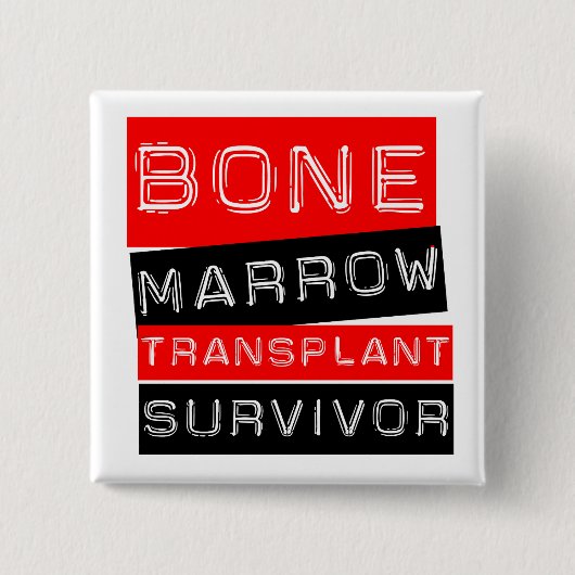 ラベルスタイル – 骨髄移植サバイバー 缶バッジ (正面)