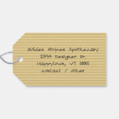 ラベルストライプボタニカルサンキューQR ギフトタグ (裏面横)