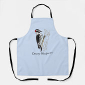 ラベルダウンウッドペッカーイラストレーション大人エプロン エプロン (正面)