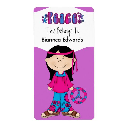 ラベルティーンキッズレトロピースブックプレートバインダー ラベル (正面)