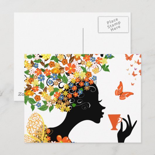 ラベルバタフライ ポストカード (正面/裏面)