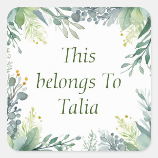 ラベルパーソナライズされたラベル スクエアシール