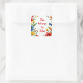 ラベルパーソナライズされたラベル スクエアシール (バッグ)