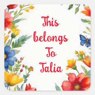 ラベルパーソナライズされたラベル スクエアシール