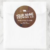 ラベルパーソナライズされた素朴 – 自分の単語を追加する ラウンドシール (バッグ)