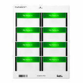 ラベルパーティー名タグ緑 ラベル (フルシート)