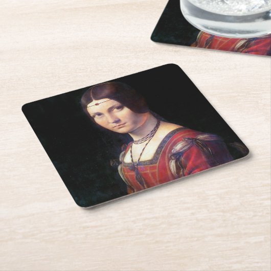 ラベルフェロンニエール,レオナルドダヴィンチ スクエアペーパーコースター (アングル)