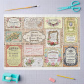 ラベルフランスのティッシュペーパー 薄葉紙 (クラフト)