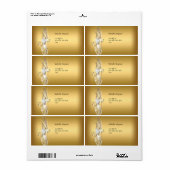 ラベルホワイト金ゴールドダイヤモンドアドレス ラベル (フルシート)