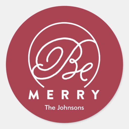 ラベルメリーだ |ホリデーステッカー ラウンドシール (正面)