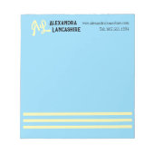 ラベルモノグラムのの色 – 数々の色 ノートパッド (正面)