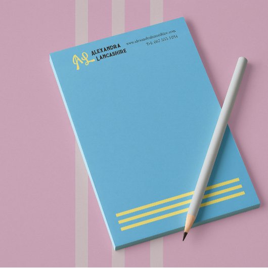 ラベルモノグラムのの色 – 数々の色 ノートパッド