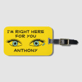 ラベルユアバッグザスティーリーブルーアイズスタータトゥー ラゲッジタグ (正面横)