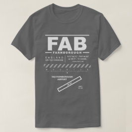 ラベルロンドンファーンボローエアポートFAB Tシャツ
