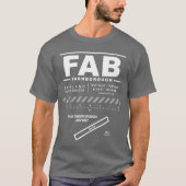 ラベルロンドンファーンボローエアポートFAB Tシャツ (正面)