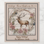 ラベルワインセットの6ヴィンテージテーマクリスマス04 ワインラベル (シングルラベル)