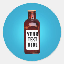 ラベル付きの瓶 ラウンドシール