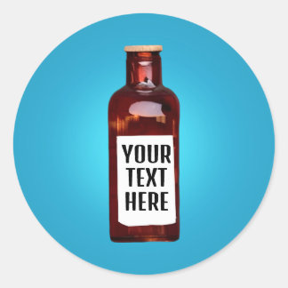 ラベル付きの瓶 ラウンドシール