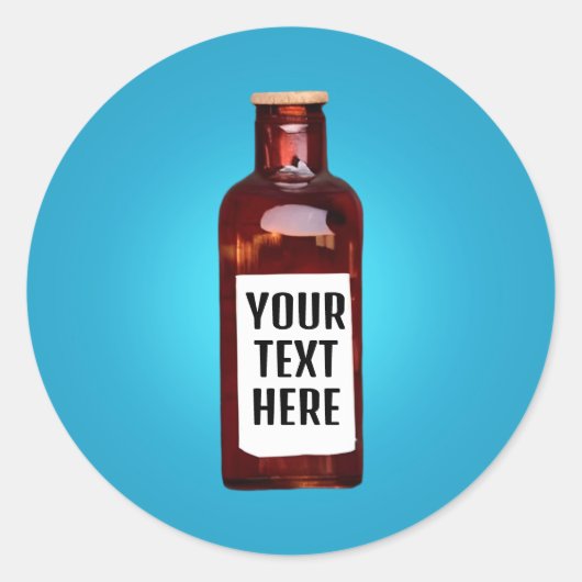 ラベル付きの瓶 ラウンドシール (正面)