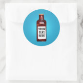 ラベル付きの瓶 ラウンドシール (バッグ)