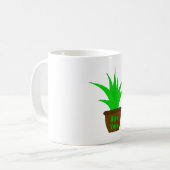 ラベル付きアロエベラ コーヒーマグカップ (正面左)