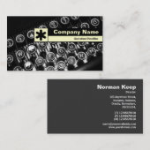 ラベル付きエッジ – 古いタイプライター 名刺 (正面/裏面)