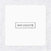 ラベル付き中四角アイロン ラベル (デザイン1)