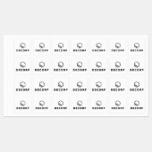 ラベル付き中四角アイロン ラベル (シート)