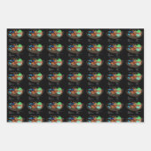 ラベル付き動物細胞図 ラッピングペーパーシート (正面)