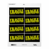 ラベル付き壊れやすい気に取手 ラベル (フルシート)