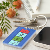 ラベル付き定期テーブル名キーリング キーホルダー (正面右)