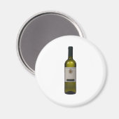 ラベル付き高品質ワインの空白のボトル マグネット (正面/裏面)