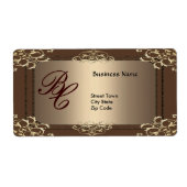 ラベル付けビジネスエレガントコーヒー金ゴールドエリート ラベル (正面)