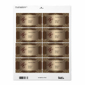 ラベル付けビジネスエレガントコーヒー金ゴールドエリート ラベル (フルシート)