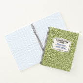 ラベル付カスタムき合成ノートブック緑色 ノートブック (内部)
