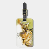 ラベル任意のバッグパーソナライズされたタブビーキャットラバー ラゲッジタグ (正面縦)