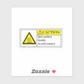 ラベル内のホットサーフェスに注意 シール (シート)