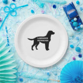 ラベル名シルエット ペーパープレート (パーティー)