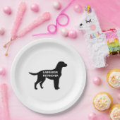 ラベル名シルエット ペーパープレート (パーティー)