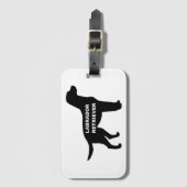 ラベル名シルエット ラゲッジタグ (正面縦)