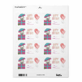 ラベル子供の誕生日ラベルステッカーのサイズが大きい ラベル (フルシート)