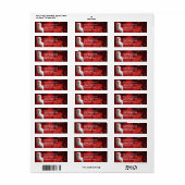 ラベル差出人住所マルチーズと花 ラベル (フルシート)