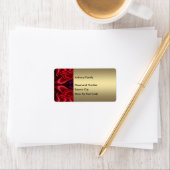 ラベル抽象芸術フェイクシルクレッドパープル金ゴールド ラベル (インサイチュ)