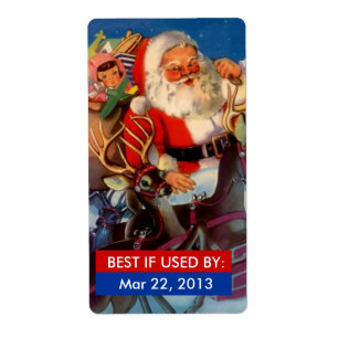 ラベル最高のもし使用CanningギフトSanta Sleigh ラベル