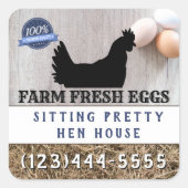 ラベル用の生卵を作る スクエアシール (正面)