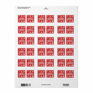 ラベル画像を郵送する気にと赤い脆性ハンドル5 ラベル